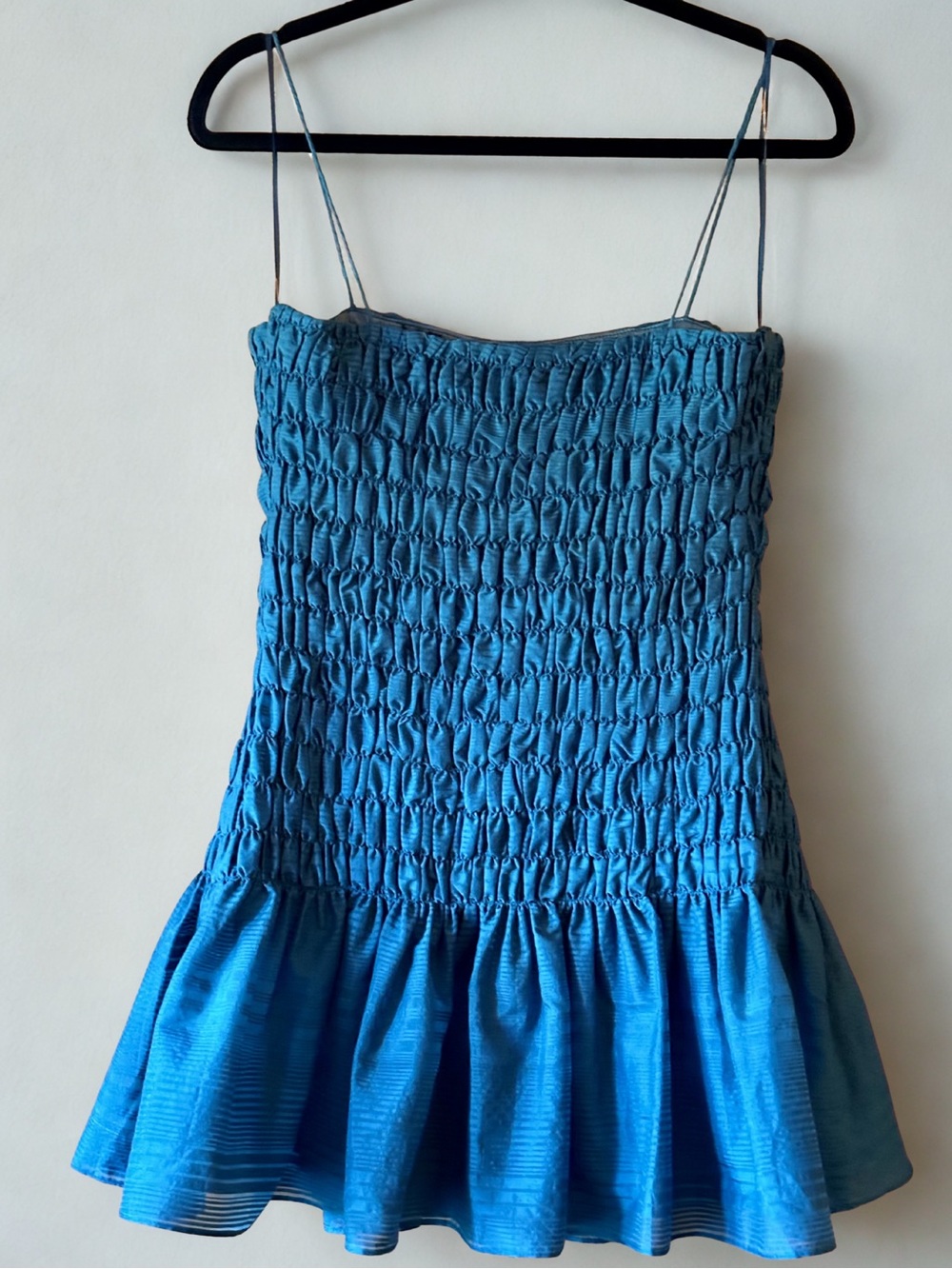 RARE! SAMPLE DRESS NOT YET RELEASED! AMUR Smocked Teal Dress Size 4 NWT